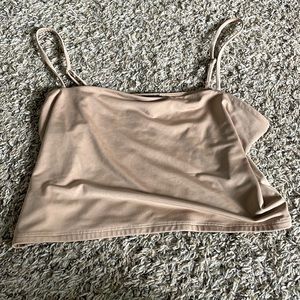 Express Body Contour Cropped Square Neck Tank